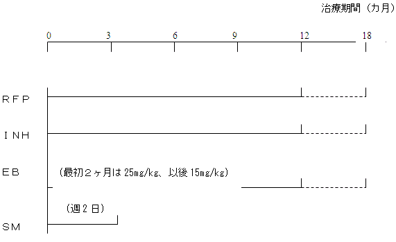 図2：M.kansasii症の化学療法を示す図